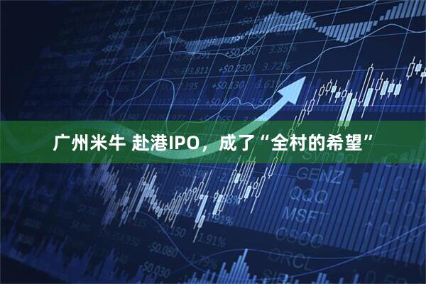 广州米牛 赴港IPO，成了“全村的希望”