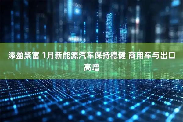 添盈聚富 1月新能源汽车保持稳健 商用车与出口高增